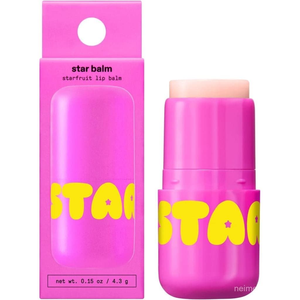 Starface Star Balm Starfruit, Hidratante Labial com Manteiga de Karité, Manteiga de Cacau e Óleo de Coco, Sabor Suculent