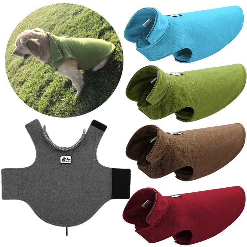 Jaqueta Reversível Para Cães De Velo Casaco De Inverno Roupa De Cachorro Pequenos E Grandes Golden