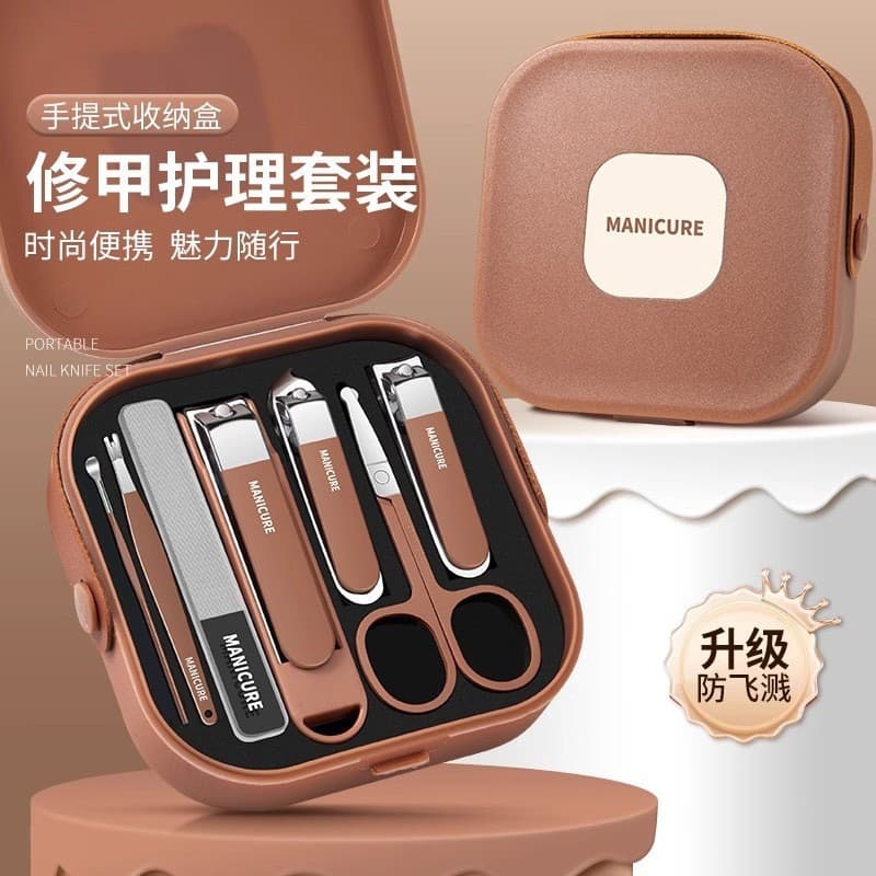 Cortador de unhas de aço inoxidável para uso doméstico, ferramentas de manicure, limpador de ouvido, aparador de cabelo