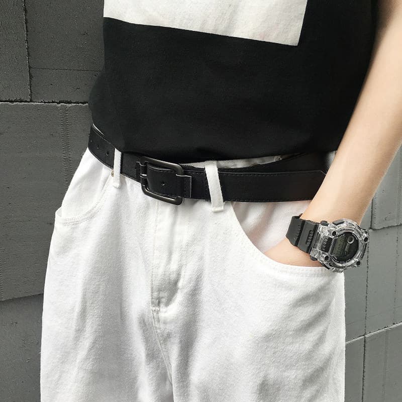 cinto country masculino cinto masculino couro cinto de miçanga country masculino Ins estilo Hong Kong na moda versão cor