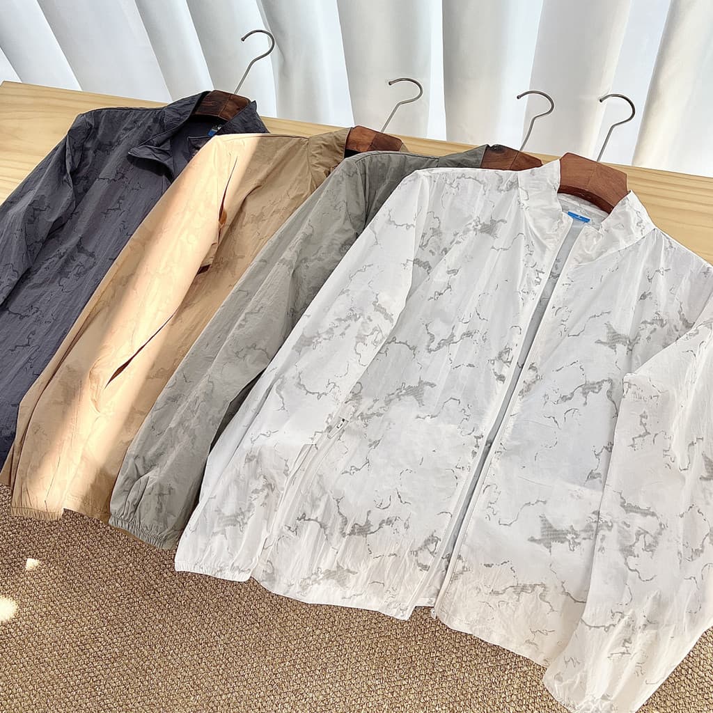 Respire protetor solar leve!2025 Novo produto masculino absorvente de umidade seco gola alta protetor solar roupas casua