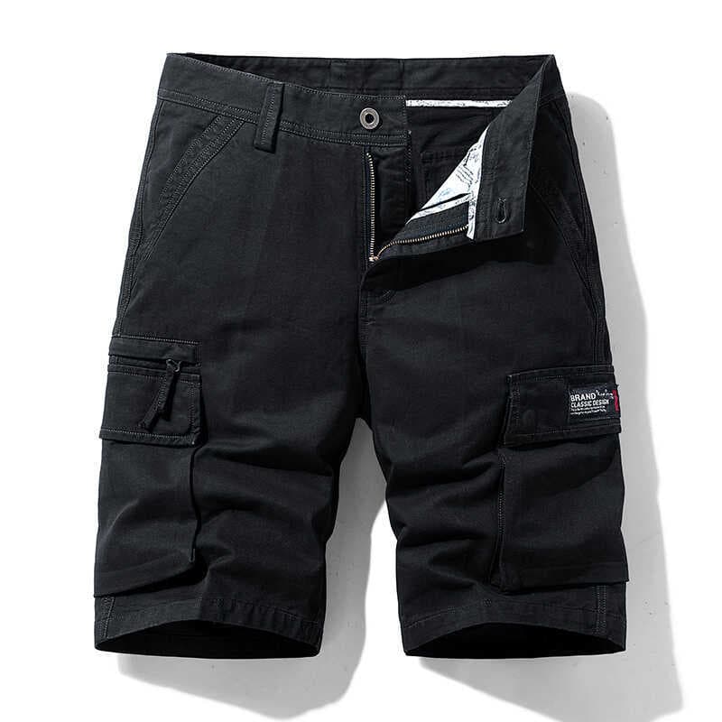 Shorts gerais de cor sólida masculino Street Wear 2025 verão na moda novo estilo calças médias retas puro algodão calças