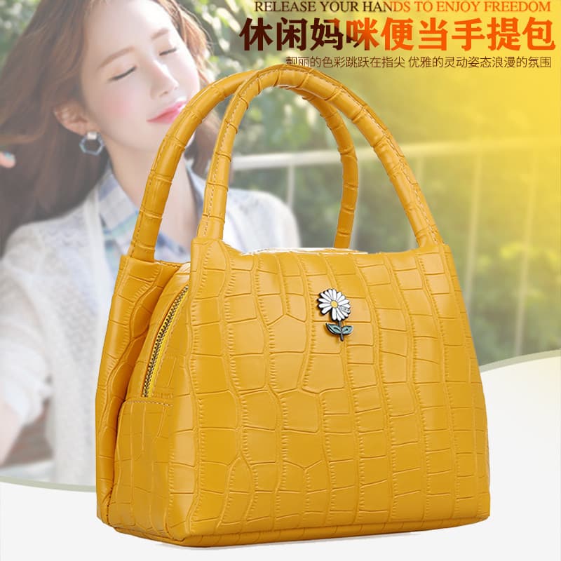 Feminino 2024 novo estilo versão coreana All-Match Oxford meia-idade mãe idosa saco de compras avó moeda bolsa Mini bols