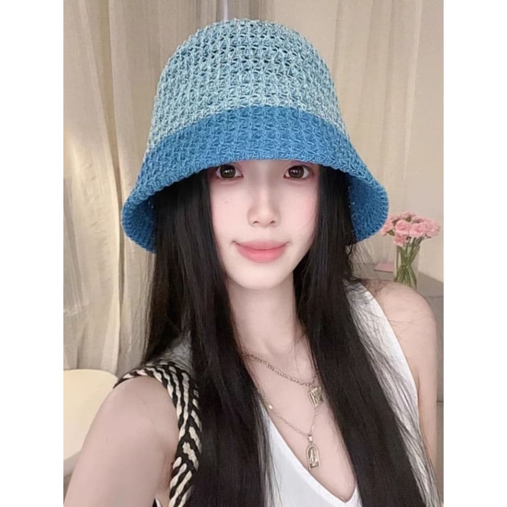 Estilo japonês cor combinando oco balde chapéu feminino verão ao ar livre guarda-sol protetor solar balde chapéu 2025 no