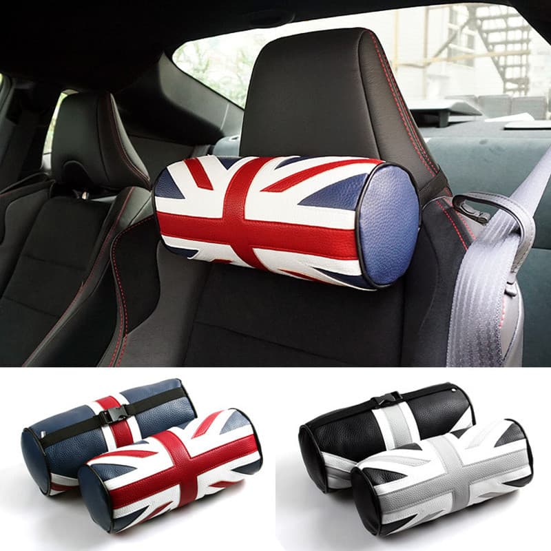 MINI MINI COOPERS Bandeira de Arroz Britânico Travesseiro de Carro Travesseiro de Pescoço de Carro