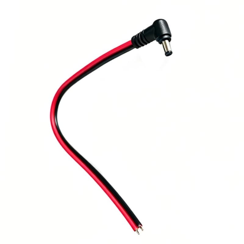 Treeling Ângulo Reto 5 5X2 1Mm Macho Para Cabo Trançado De Fio Aberto 30Cm Uso De Energia Da Câmera