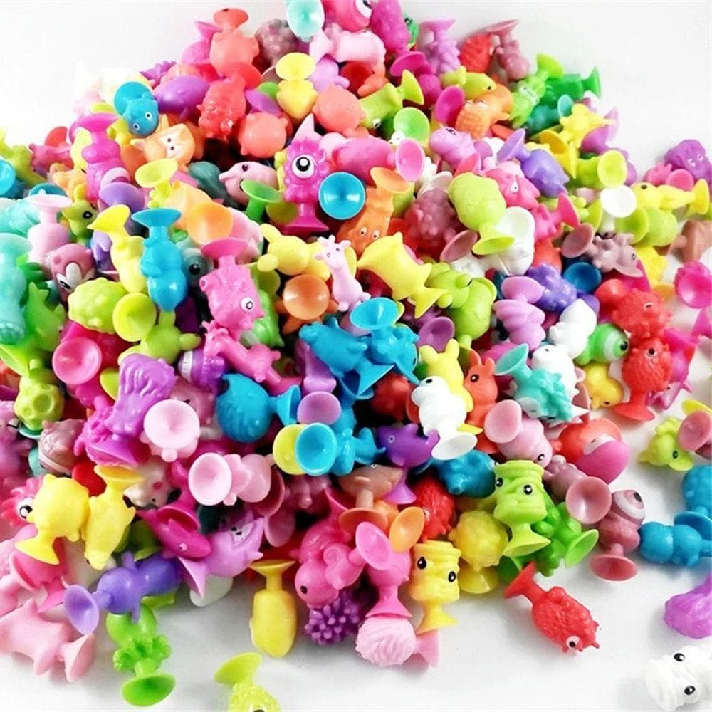 Ventosa   Marionetes 20Pcs/lot Brinquedos Infantis De Silicone Mini Doll Suction Cup Toys