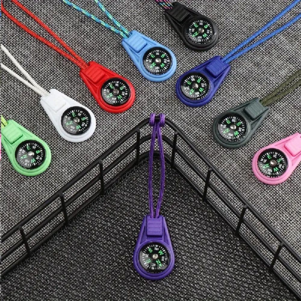 Mini Bússola De Sobrevivência , Bolso De Lembrança Multifuncional Cordão Durável De Plástico