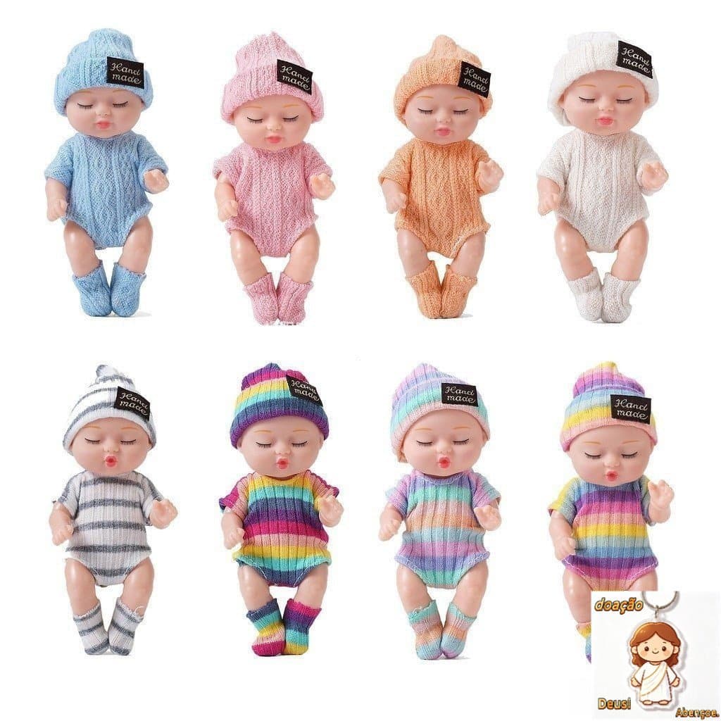 Boneca de Silicone Bebê Reborn Realista Dormindo Mini Menino Fofo Brinquedo de Fantasia Presente Realista para o Dia das