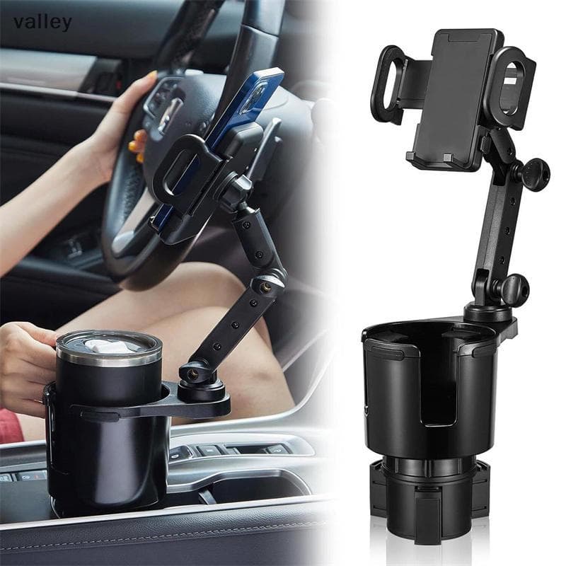 [VLY] Porta-Copos Universais Ajustáveis Para Carro , Adaptador Expansor Bebidas Com Suporte Telefone , Bandeja Caixa De