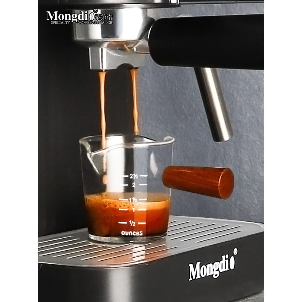 Mongdio xícara de café extração copo de medição Espresso copo de medição de vidro líquido com escala ferramenta de café