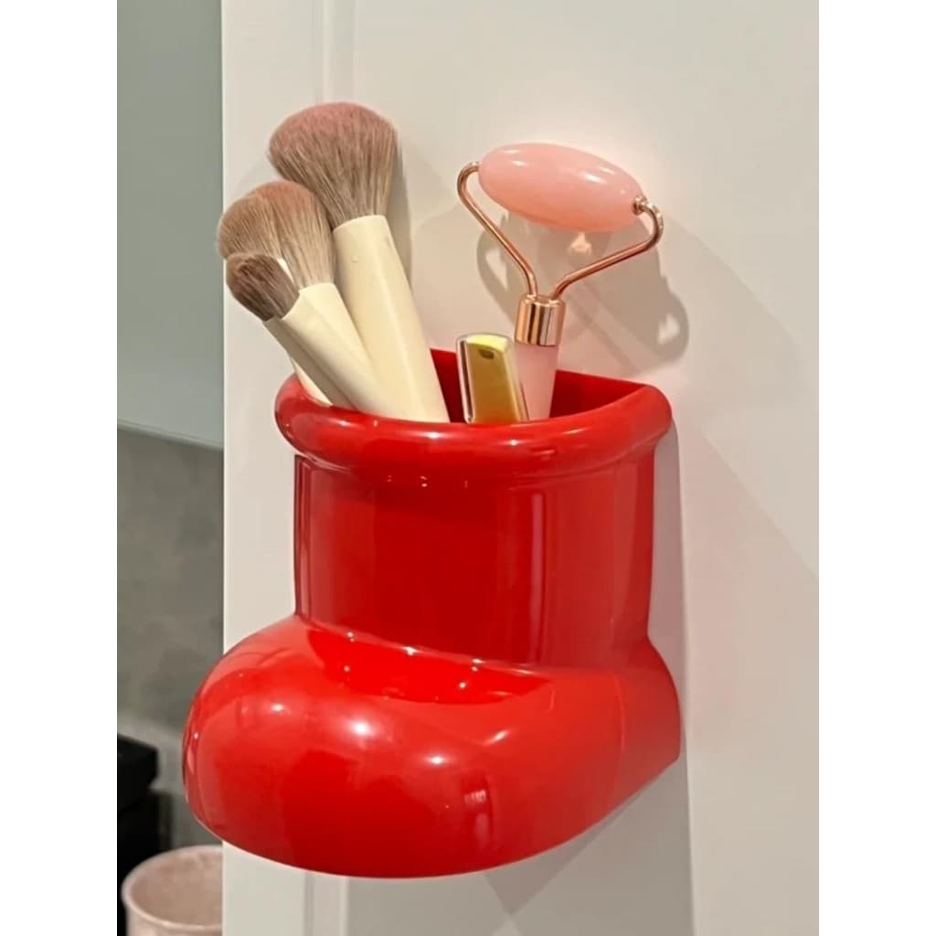 Bonito dos desenhos animados Atong botas de madeira magnética geladeira caixa de armazenamento decoração pequenos objeto
