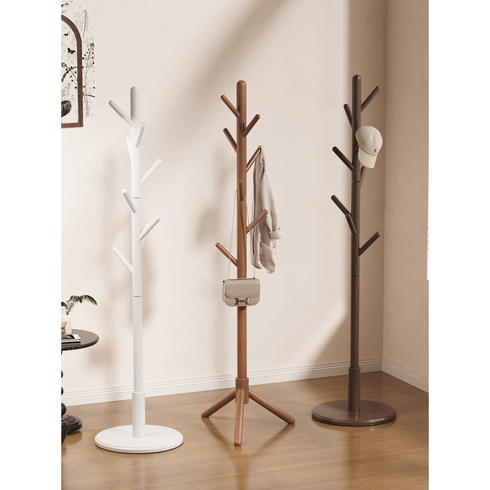 Cabide de madeira maciça cabide de chão para quarto doméstico Vertical cabide de roupas haste de roupas interior simples