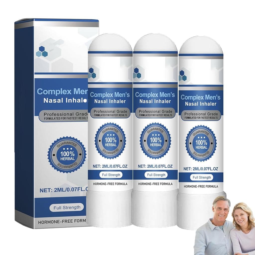 Inalador Nasal UncleStiffy, Inalador UncleStiffy, Cuidado Nasal Completo para Homens (3 Peças)