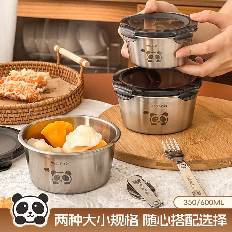 Coreia Locknocks 304 aço inoxidável redondo geladeira caixa de manutenção fresca lancheira das crianças acampamento ao a