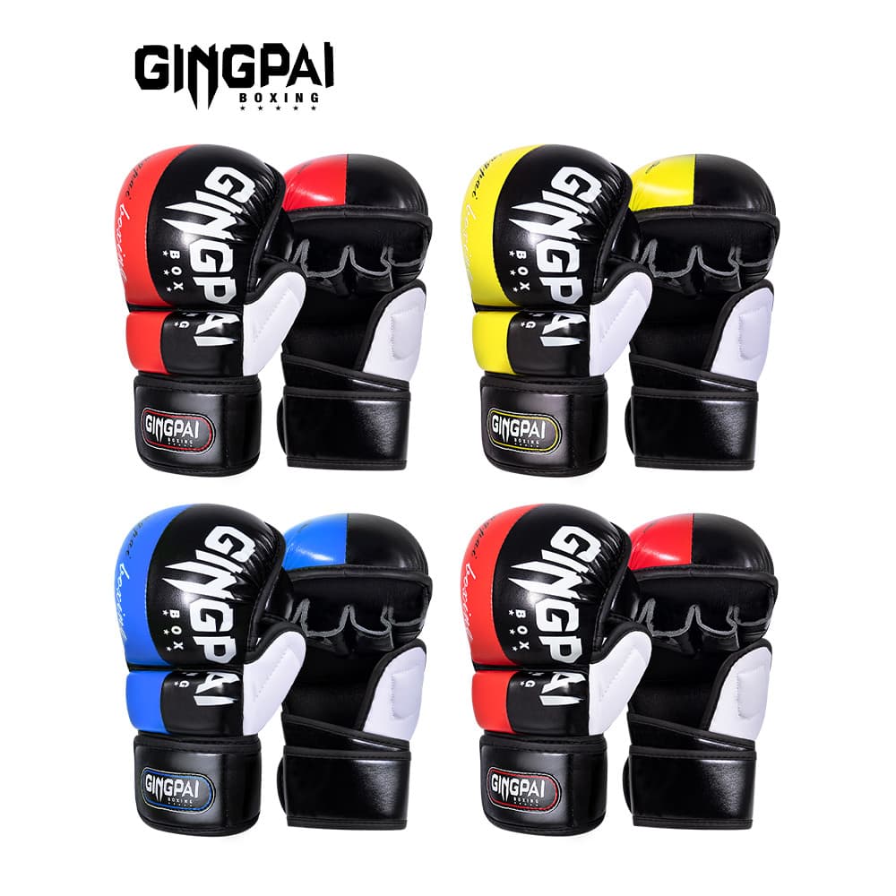 Luvas de boxe de meio dedo Sanda ufc luta luvas adultas treinamento de luta MMA luvas de boxe das mulheres dos homens sa