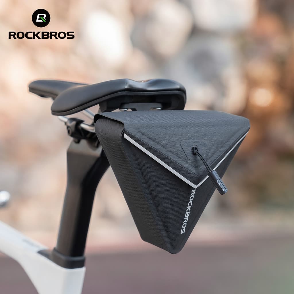 ROCKBROS Bolsa De Selim De Bicicleta À Prova D'água , Abertura Rápida Magnética , Casca Dura 3D , Traseira Para Assento