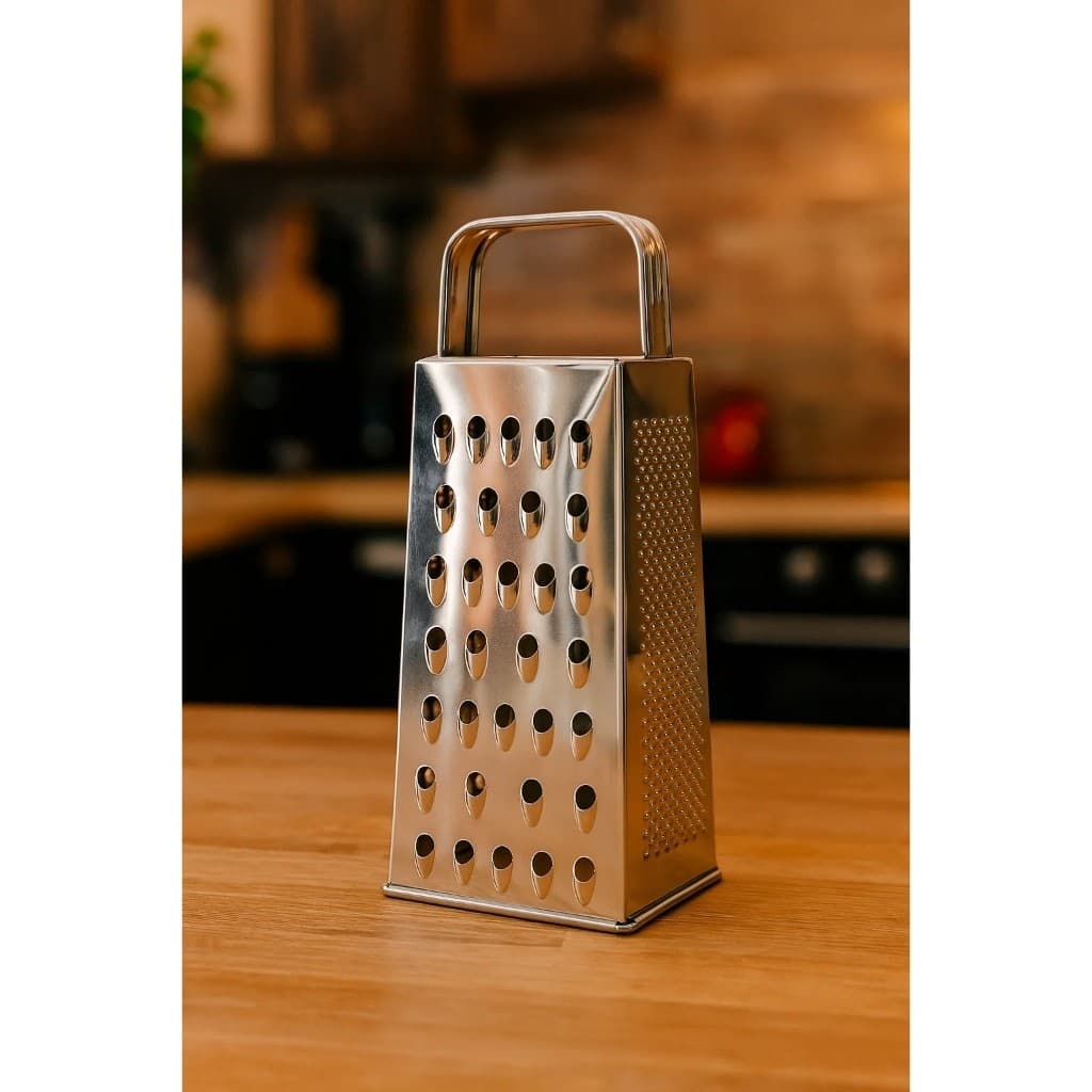 Ralador Quatro Faces Aço Inox 18cm Versátil Corte Legumes Queijo Cozinha