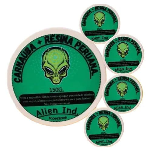 Kit 5 Ceras Polimento de Alien Automotiva Tira Queimado E Risco