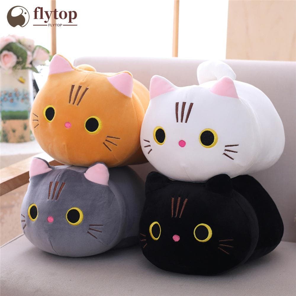 FLYTOP Gato Bonito Brinquedos De Pelúcia Dos Desenhos Animados Macio Bonecas Animal Travesseiros De Leitura Cusion Prese