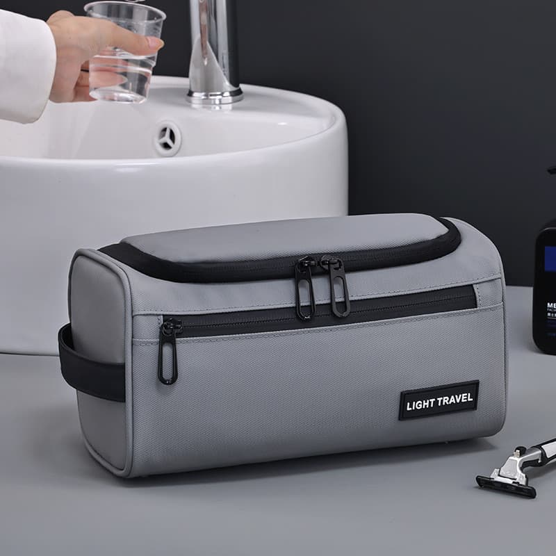 Grande capacidade à prova d'água pode pendurar bolsa de higiene masculina bolsa cosmética portátil para viagem de negóci