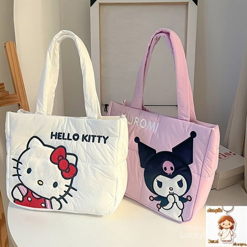 [Bolsa Kawaii Sanrio Hellokitty Bolsa Kuromi Tote Bolsa de Papelaria