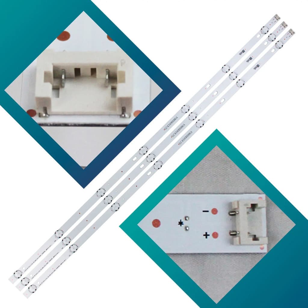 Kit 3 Barras De Led 43lj5500 43lj6300 43lj5550 43lj551c Nova