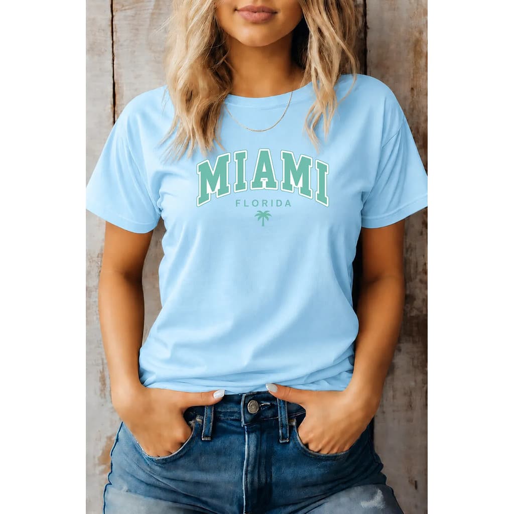 Camisa Camiseta Feminina Adequados Miami Florida