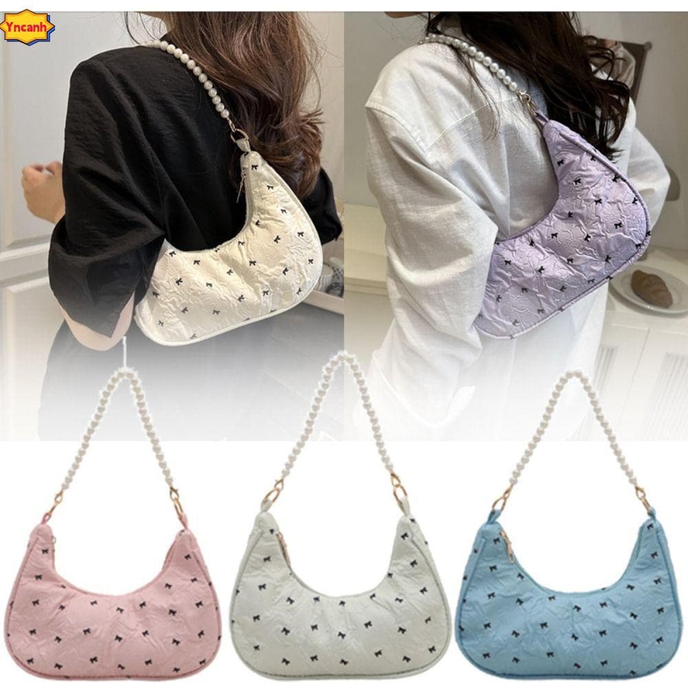 Bolsa Para Axilas YNCANH , Multicolorida De Um Ombro Com Zíper , Sacola Corrente De Contas De Grande Capacidade