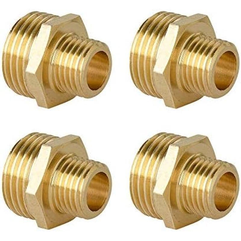 Adaptador De Bico De Pulverização De Latão Feelers , Encaixe De Conexão Macho De 1/2 " Para 1/4 " (Pacote Com 4)