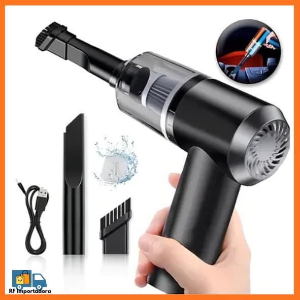 Mini Aspirador de Pó Portátil 3 em 1 Sem Fio USB Recarregável 120W Sucção e Soprador para Carro e Casa -Zestory