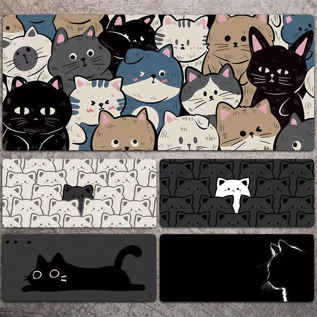 Peekaboo 80 * 30cm Mouse Pad Antiderrapante Grande MousePad Komputer Longo 3mm Tapete De Mesa