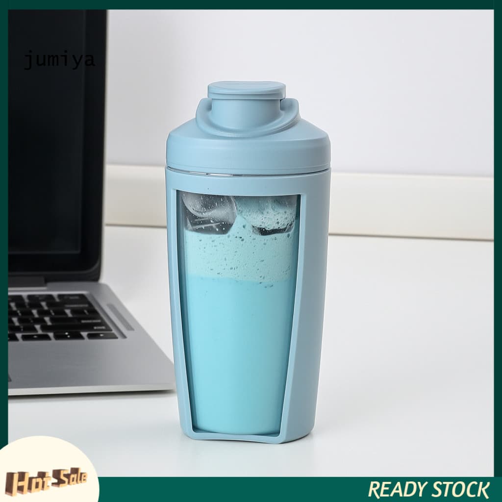 JY Protein Shaker Bottle Suplemento De Treino Mixer Com Alça Bola De Mistura Copo De Proteína De Camada Dupla Para Acade