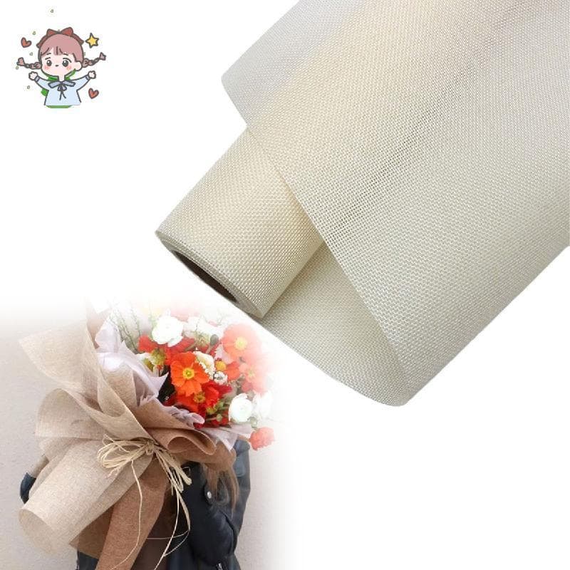 48cm X 4.5m Linho Colorido Algodão Artesanato Papel DIY Rolo Buquê Flor Embrulho Embalagem