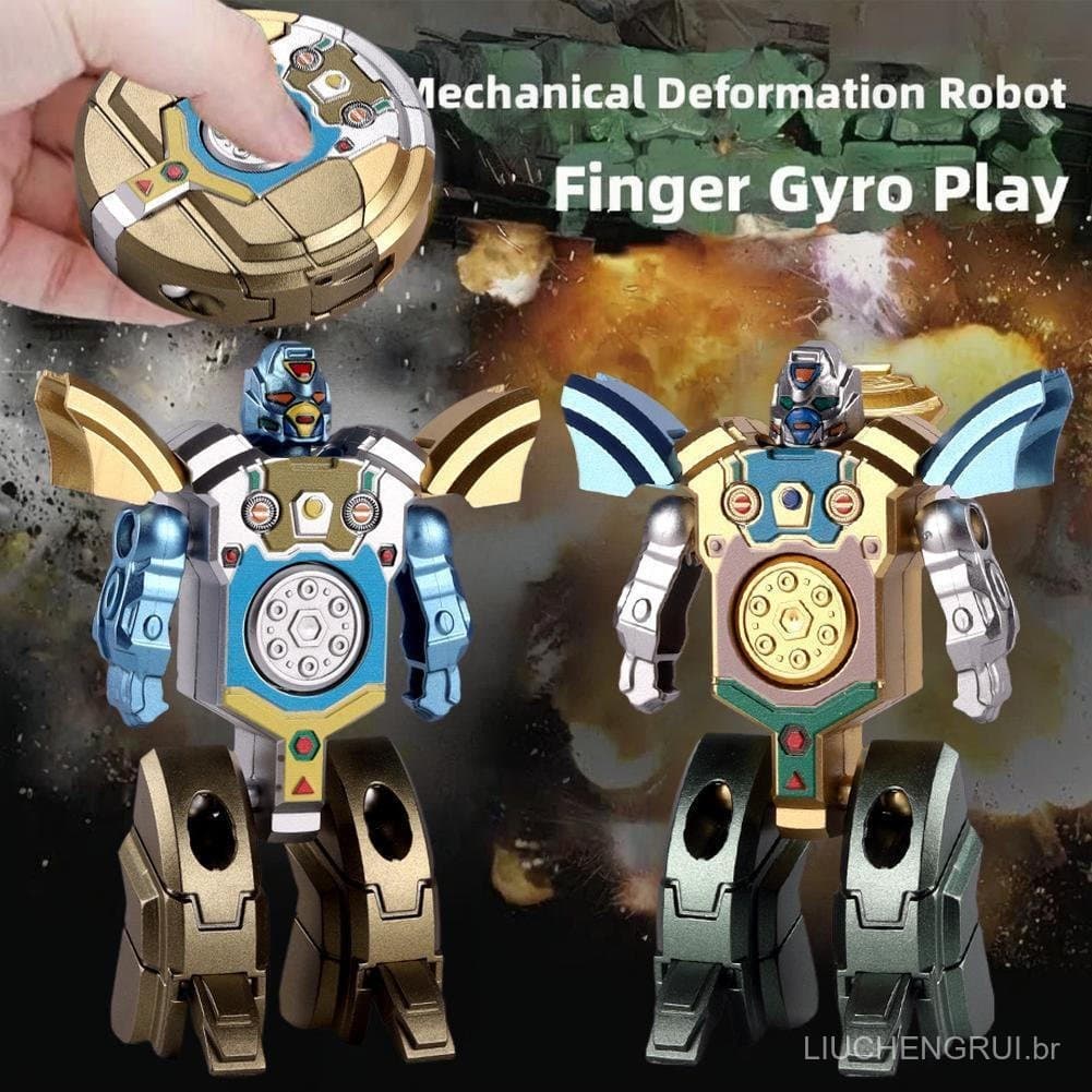 Brinquedo Divertido Robô Transformável, Fidget Spinner Transformável para Afastar da Tela e Manter a Alegria AW8F