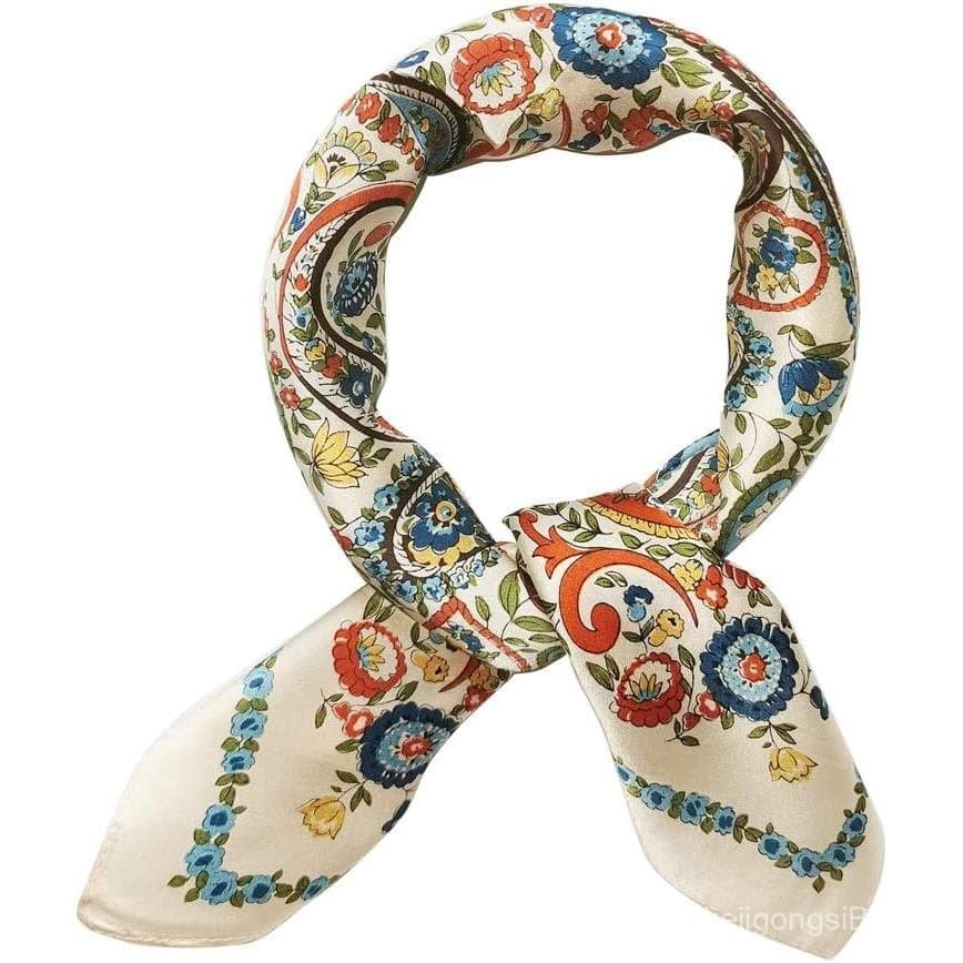 Lenços de Seda de Amora MEISEE para Mulheres, Lenço Quadrado Pequeno 21" x 21", Respirável e Leve, Lenço de Pescoço e Le