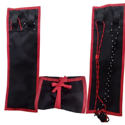 Saco Porta Guias PRETO COM VERMELHO  Bolsa Porta Guia Exu é o Orixá Umbanda Candomblé