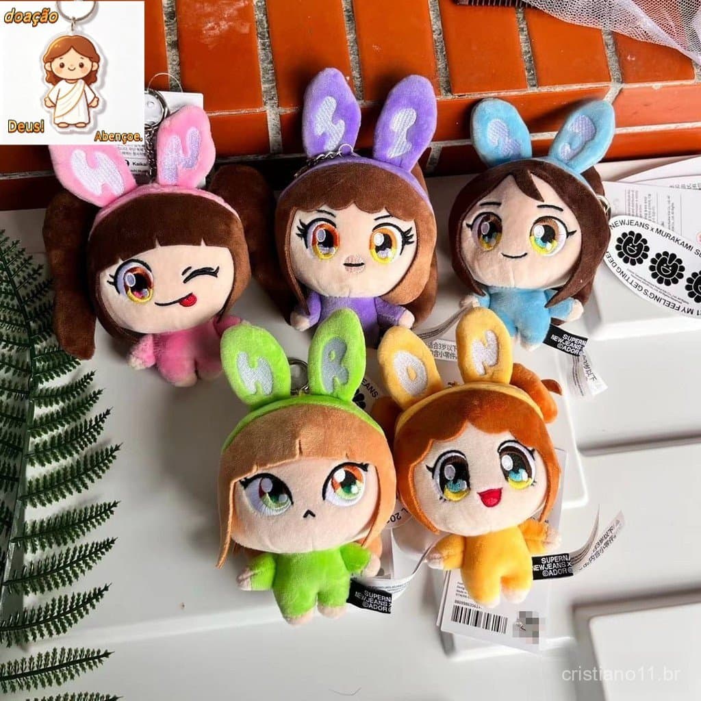 NWJNS Chaveiro De Pelúcia MINJI HANNI Danelle HAERIN HYEIN Design Boneca Chaveiros