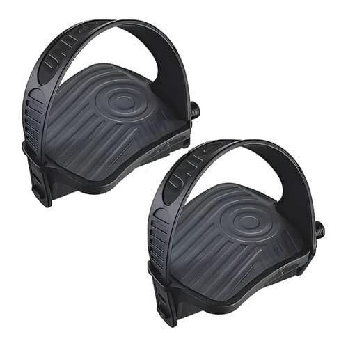 Par Pedal Bike Ergométrica Fitness Spinning Union SP250 Preto 9/16 Grosso Cinta Aço Nylon Antiderrapante