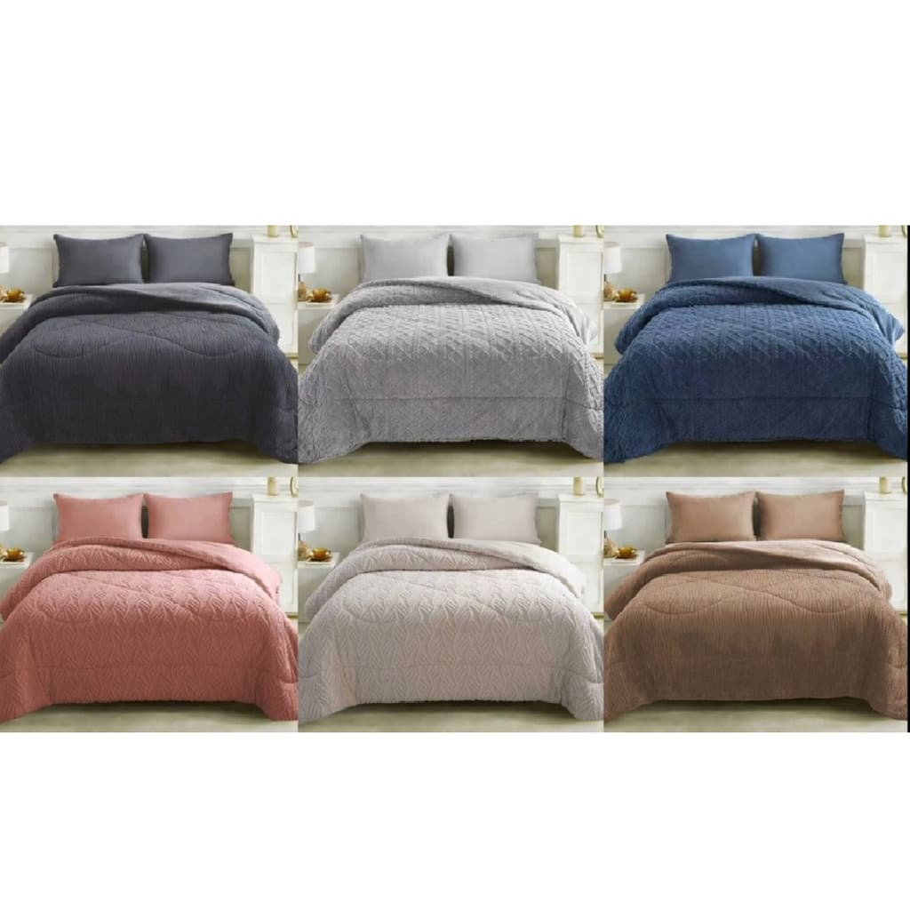 Coberdrom Jacquard Flannel Dupla Face 690g/m² Super Macio, Quentinho e Elegante