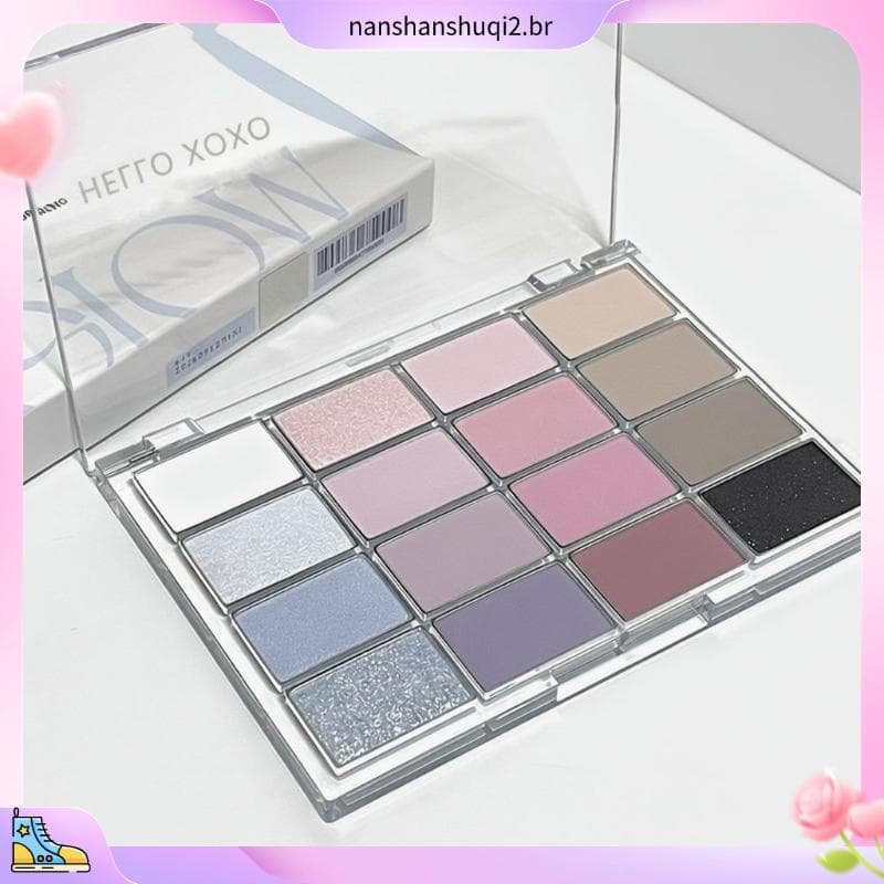 Coleção 2615 Pessoas Ice Princess Cinza Nevoeiro Azul!Paleta de sombras para os olhos azul esfumaçado terra cor diária l
