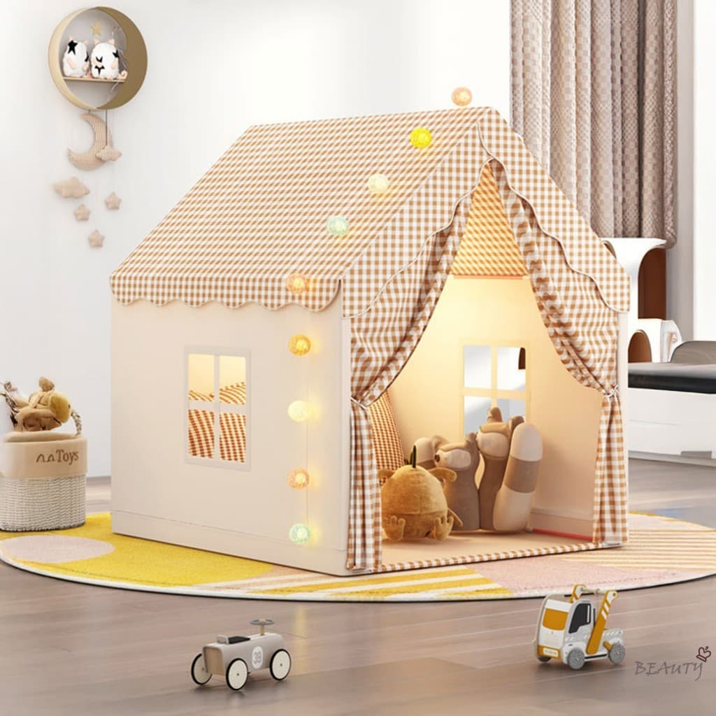Crianças Brincam Tenda Interior Princesa Playhouse Para Meninos Meninas De 3 A 6 Anos