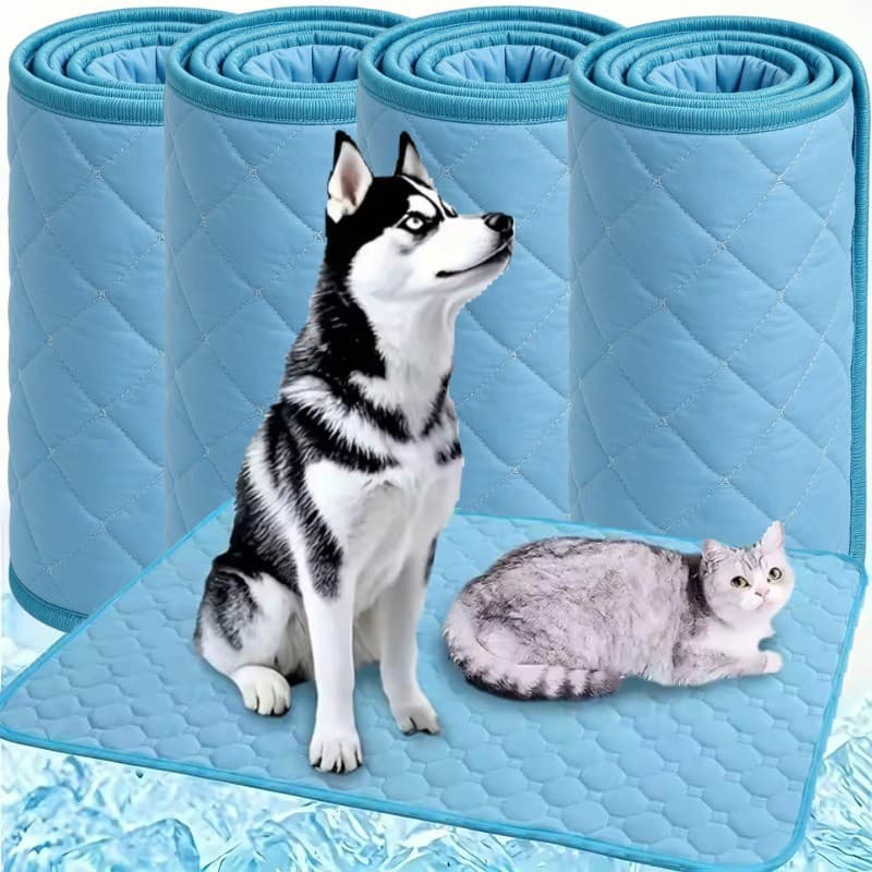 Tapete De Algodão Com Enchimento Respirável-Almofada De Resfriamento De Seda Gelada Para Animais De Estimação-Colchão De