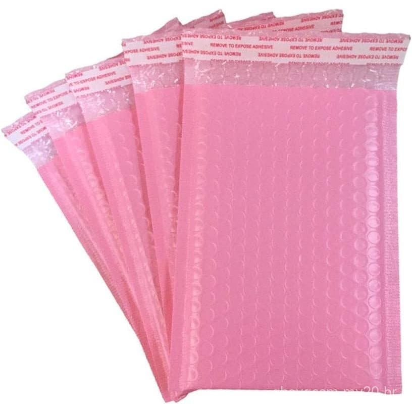 Pacote com 25 Envelopes de Envio Pequenos Rosa de 4x6 Polegadas, Forrados com Bolhas de Polietileno, Envelopes Acolchoad