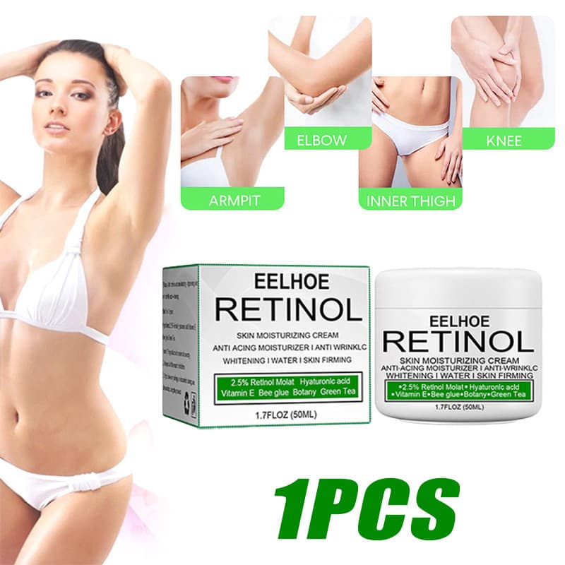Creme Clareador de Retinol para a Parte Privada - Ilumina a Pele Escurecida, Loção de Branqueamento Permanente para o