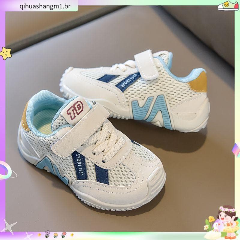 Bebê sapatos esportivos primavera outono novo estilo crianças malha respirável Forrest Gump sapatos meninas casuais têni