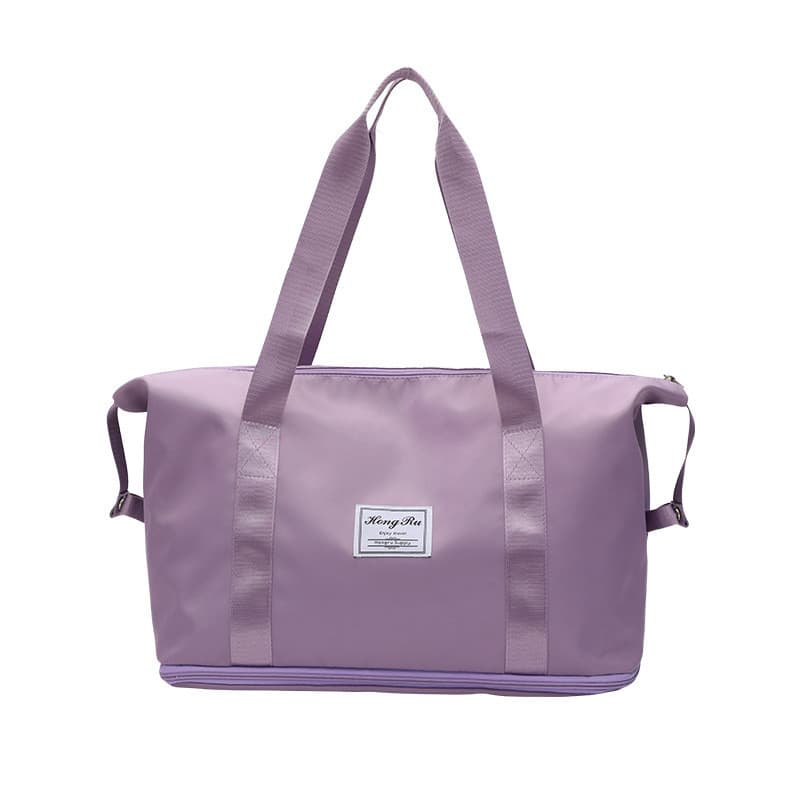 Nova bolsa de armazenamento dobrável – bolsa de viagem com separação para itens secos e molhados, bolsa de bagagem para