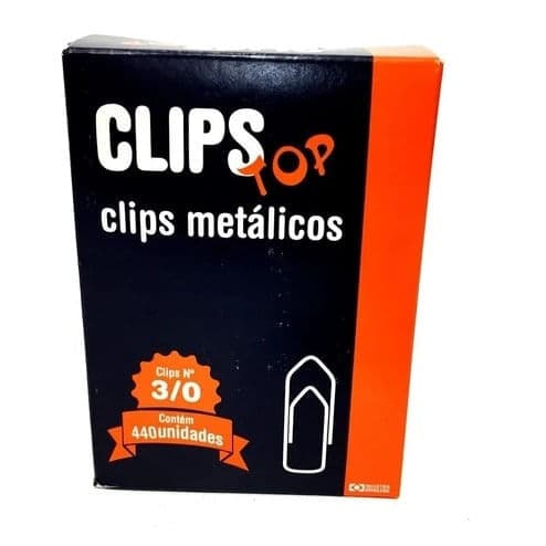 Clips de Papel n° 3/0 com 440 Unidades - Clips Top -