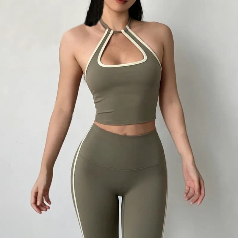 Top Halter Feminino, Sutiã Esportivo Push Up, Sutiã de Yoga e Fitness, Roupa Íntima, Top Esportivo para Academia, Top WN