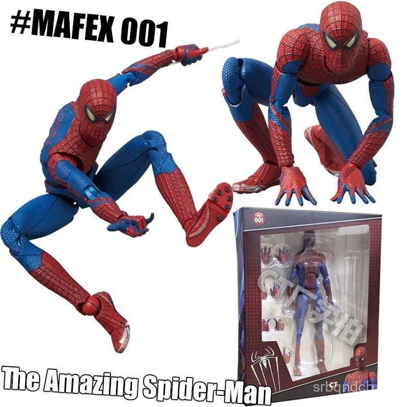 O Incrível Homem-Aranha CT Figura de Ação Homem-Aranha MAFEX 001 Andrew Garfield Série Vermelha Modelo de Brinquedo IXFF